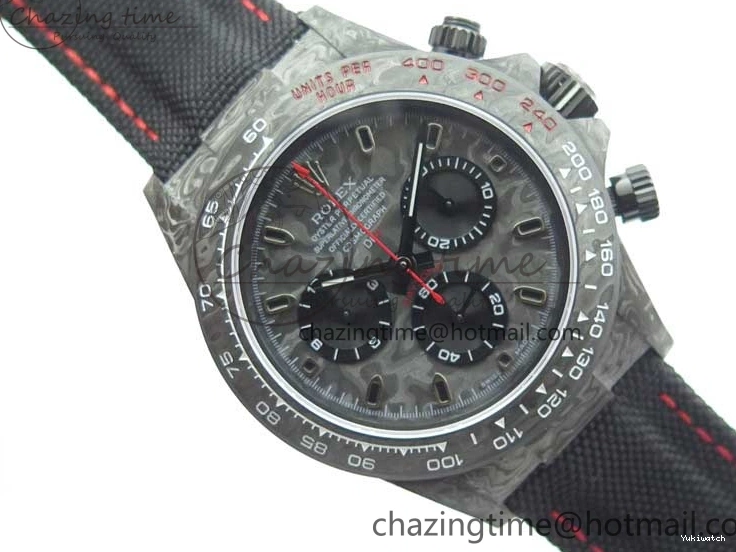 Red Carbon Daytona Carbon on Strap Hand OMF Dial Edition Nylon Black Black A4130 Best DIW 1121
